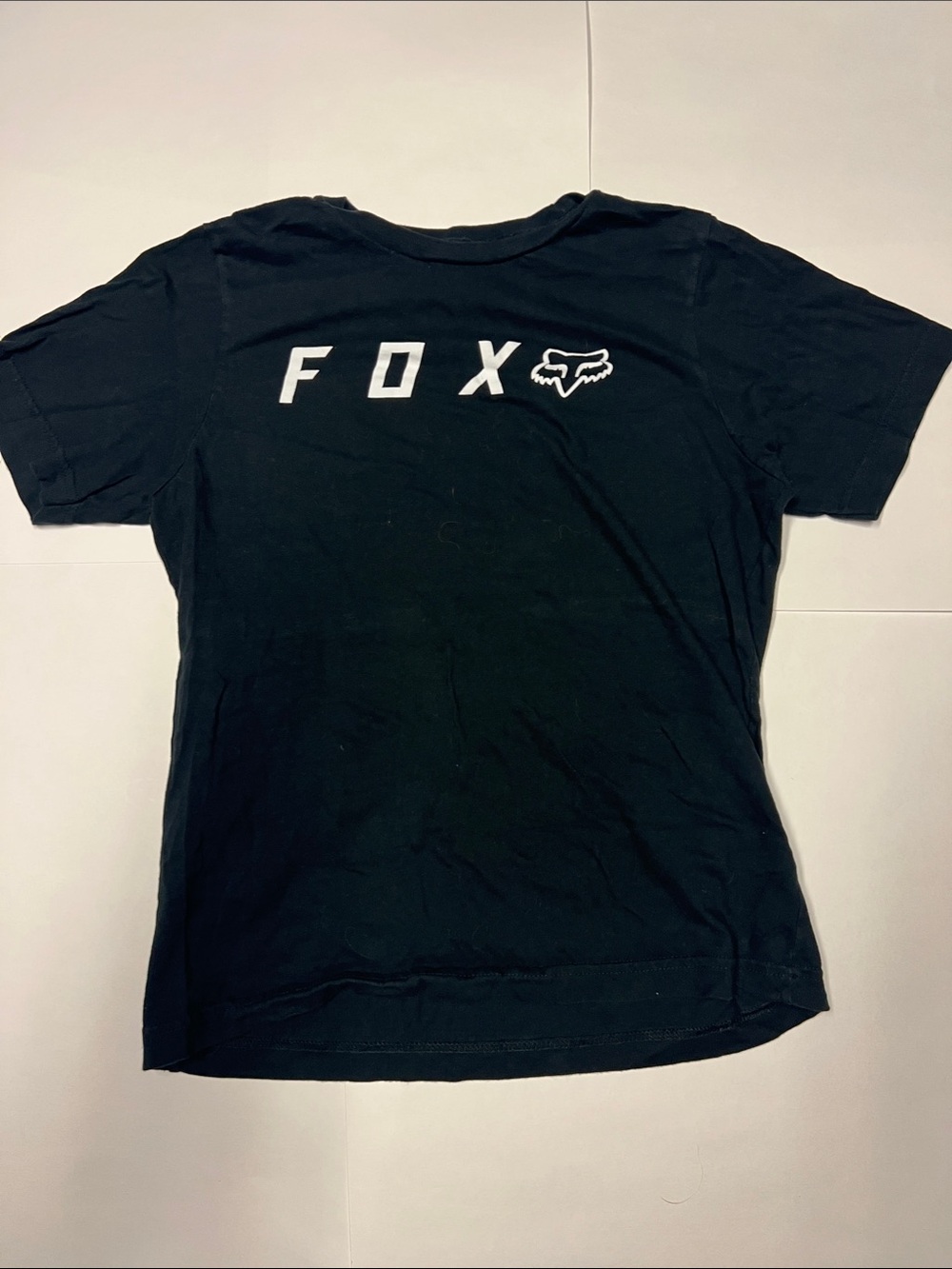 Fox Black Tee with White Logo